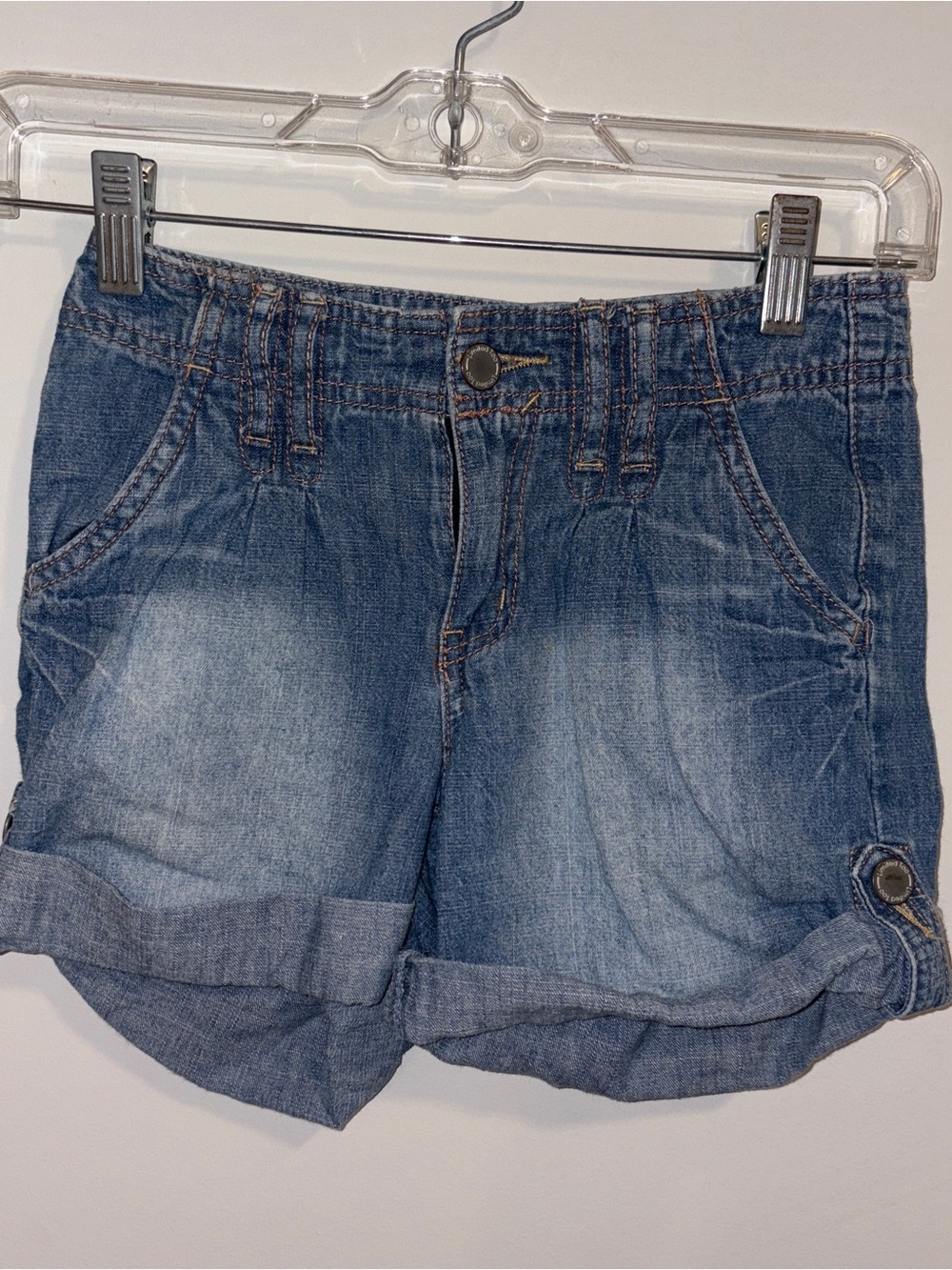 Limited Too Girls Denim Roll-Cuff Shorts - Blue